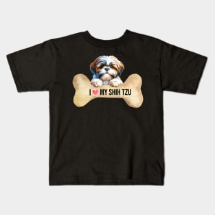 I Love My Shih Tzu Kids T-Shirt